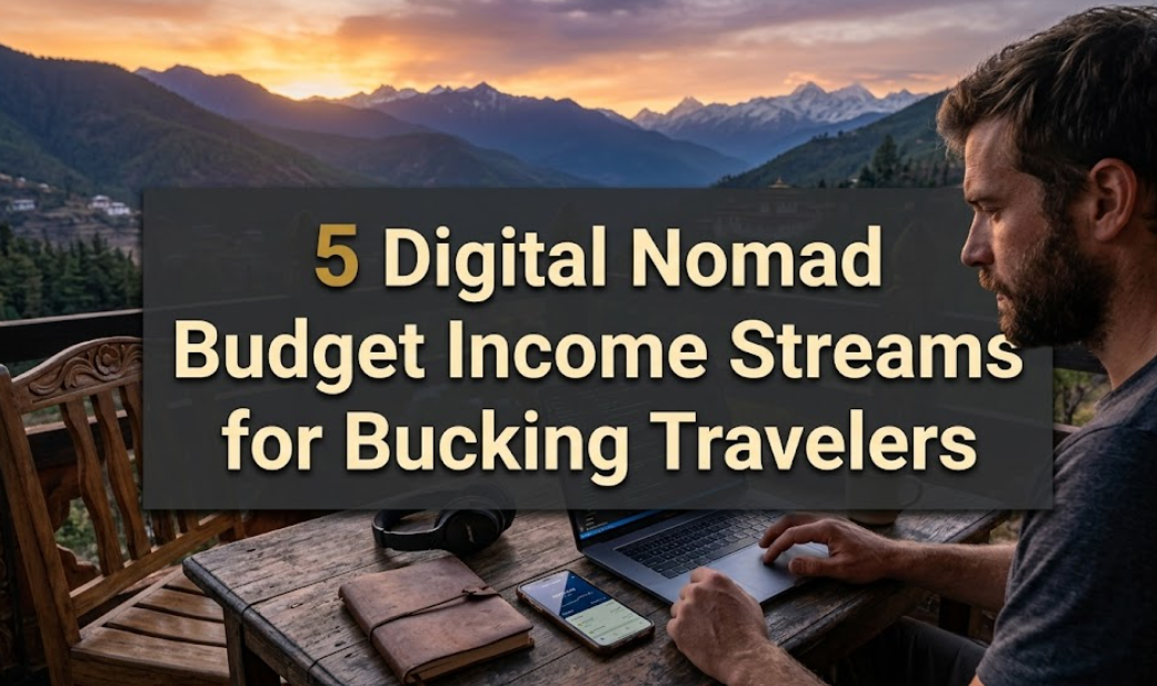5 Digital Nomad Budget Income Streams for Bucking Travelers