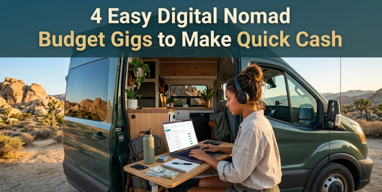 4 Easy Digital Nomad Budget Gigs to Make Quick Cash